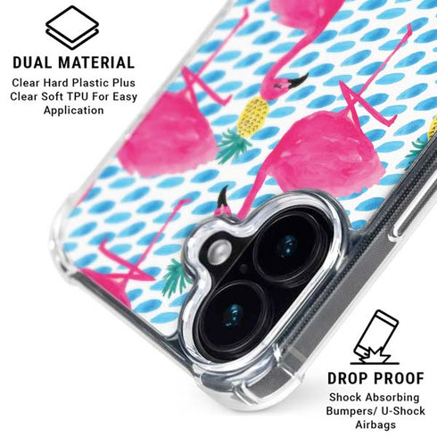 Bouffants and Broken Hearts Party Flamingos iPhone 16 MagSafe Case