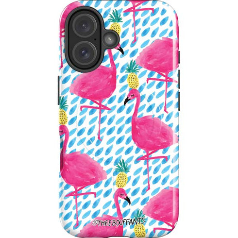 Bouffants and Broken Hearts Party Flamingos iPhone 16 Plus Magsafe Impact Case