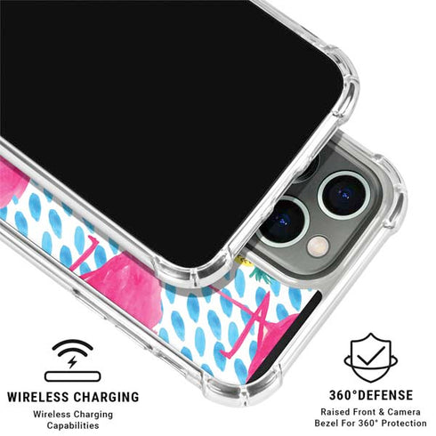 Bouffants and Broken Hearts Party Flamingos iPhone 16 Pro Clear Case