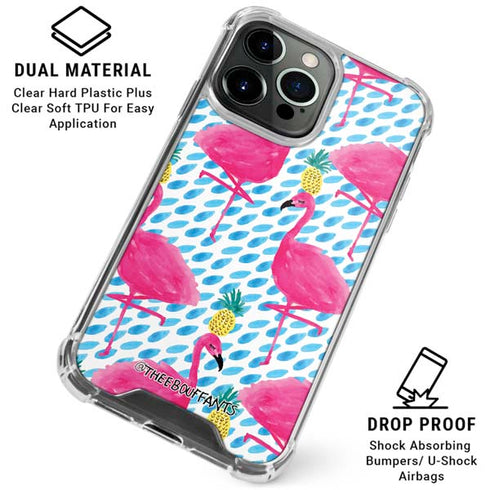 Bouffants and Broken Hearts Party Flamingos iPhone 16 Pro Clear Case