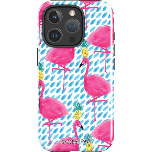 Bouffants and Broken Hearts Party Flamingos iPhone 16 Pro Impact Case