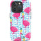 Bouffants and Broken Hearts Party Flamingos iPhone 16 Pro Impact Case