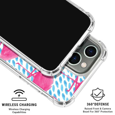 Bouffants and Broken Hearts Party Flamingos iPhone 16 Pro Max Clear Case