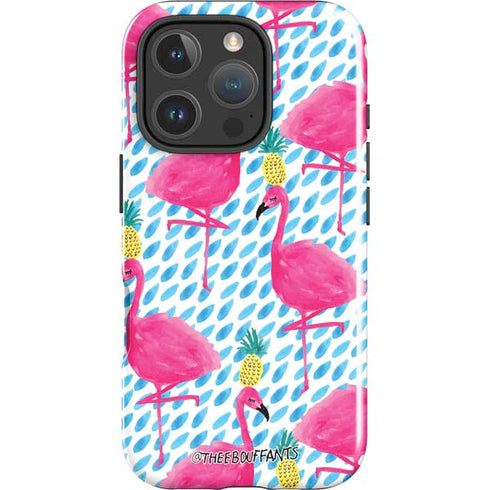 Bouffants and Broken Hearts Party Flamingos iPhone 16 Pro Max Impact Case