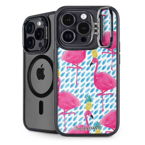 Bouffants and Broken Hearts Party Flamingos iPhone 16 Pro Max Kickstand Case