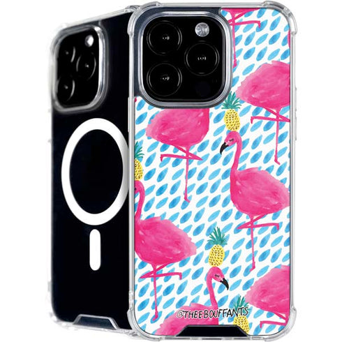 Bouffants and Broken Hearts Party Flamingos iPhone 16 Pro Max MagSafe Case
