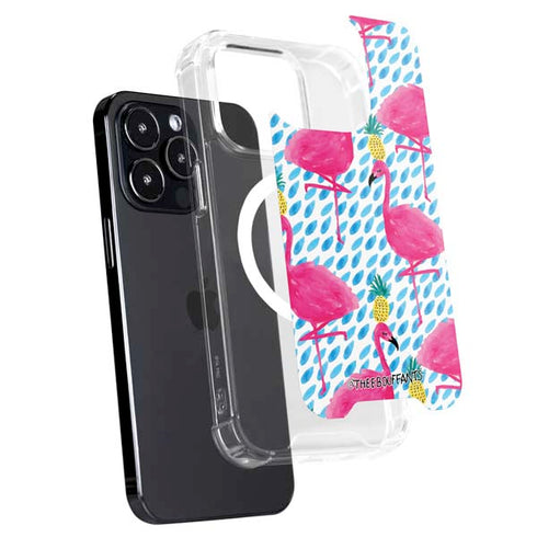 Bouffants and Broken Hearts Party Flamingos iPhone 16 Pro Max MagSafe Case