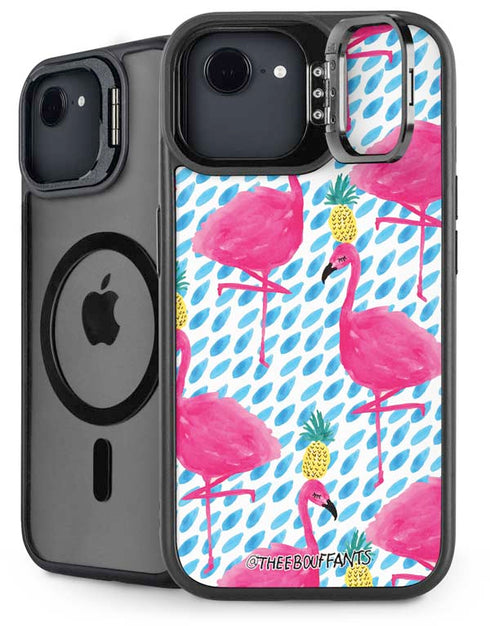 Bouffants and Broken Hearts Party Flamingos iPhone 16e Kickstand Case