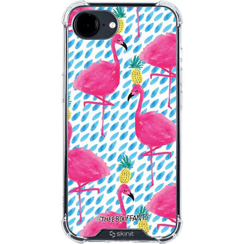 Bouffants and Broken Hearts Party Flamingos iPhone 16e Clear Case