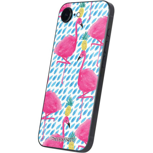 Bouffants and Broken Hearts Party Flamingos iPhone 16e Skin
