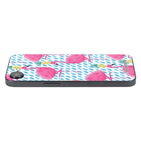 Bouffants and Broken Hearts Party Flamingos iPhone 16e Skin