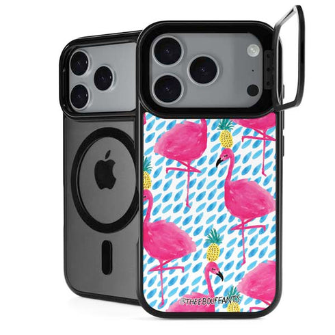 Bouffants and Broken Hearts Party Flamingos iPhone 18 Pro Kickstand Case