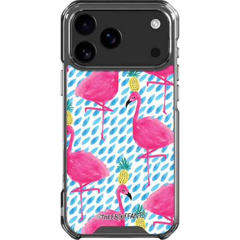 Bouffants and Broken Hearts Party Flamingos iPhone 18 Pro Max Clear Case