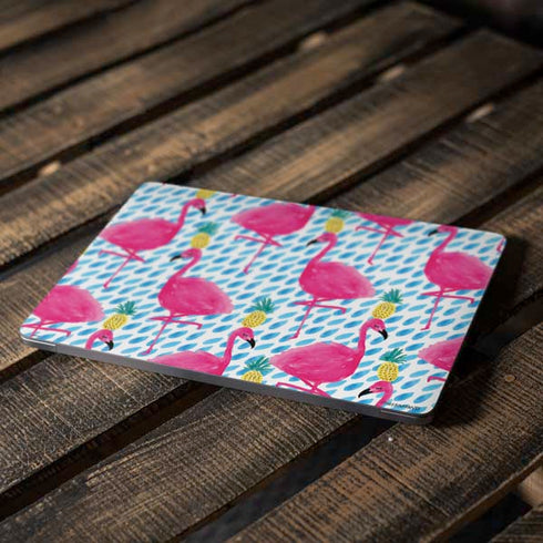 Bouffants and Broken Hearts Party Flamingos Apple MacBook Air Skin