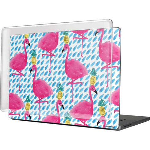 Bouffants and Broken Hearts Party Flamingos MacBook Cases