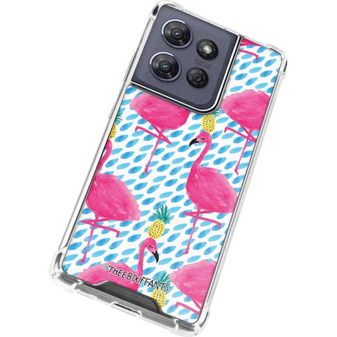 Bouffants and Broken Hearts Party Flamingos Moto G 5G (2025) Clear Case