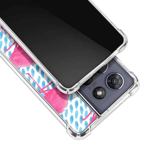 Bouffants and Broken Hearts Party Flamingos Moto G 5G (2025) Clear Case