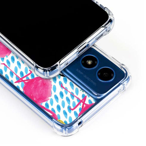 Bouffants and Broken Hearts Party Flamingos Moto G 5G (2024) Clear Case