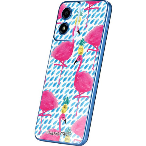 Bouffants and Broken Hearts Party Flamingos Moto G Play 4G (2024) Skin