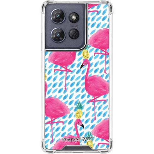 Bouffants and Broken Hearts Party Flamingos Moto G Play 5G (2025) Clear Case