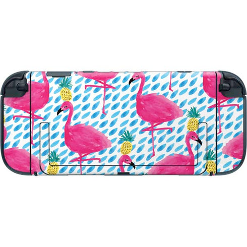 Bouffants and Broken Hearts Party Flamingos Nintendo Switch 2 (2025) with Joy-Con Skin