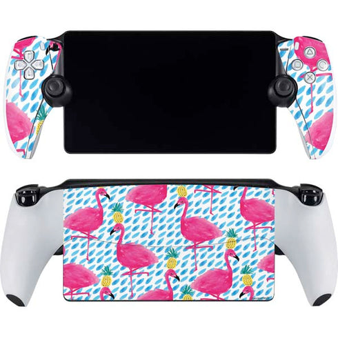 Bouffants and Broken Hearts Party Flamingos PlayStation PS5 Skins