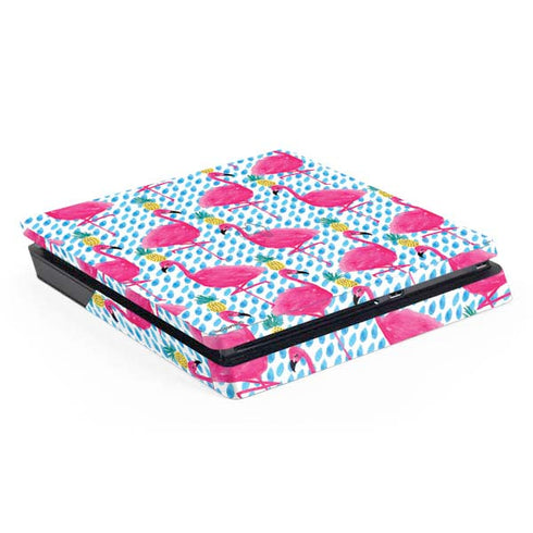 Bouffants and Broken Hearts Party Flamingos PlayStation PS4 Skins