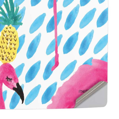 Bouffants and Broken Hearts Party Flamingos PS5 Slim Digital Edition Console Skin