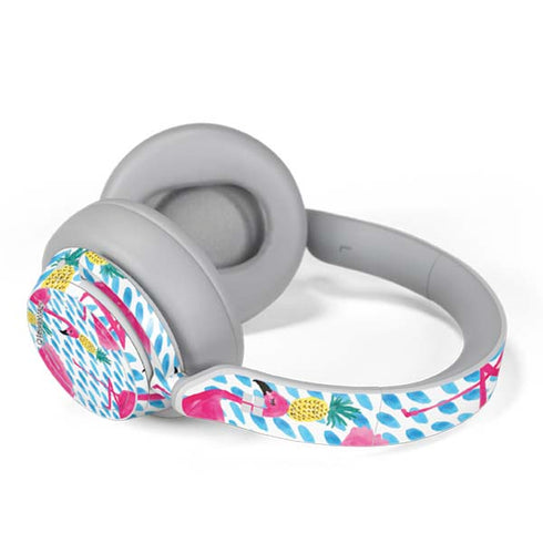 Bouffants and Broken Hearts Party Flamingos Surface Headphones Skin