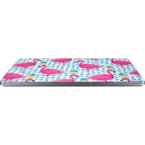 Bouffants and Broken Hearts Party Flamingos Laptop Skins