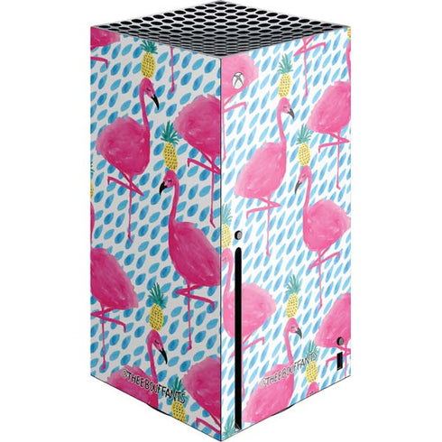 Bouffants and Broken Hearts Party Flamingos Xbox Series X Skins