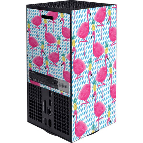 Bouffants and Broken Hearts Party Flamingos XBox Series X Digital Edition Bundle Skin