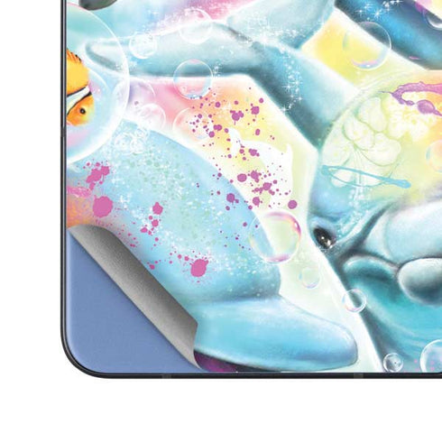 Pastel Dolphins by Sheena Pike Galaxy Z Fold5 5G Skin