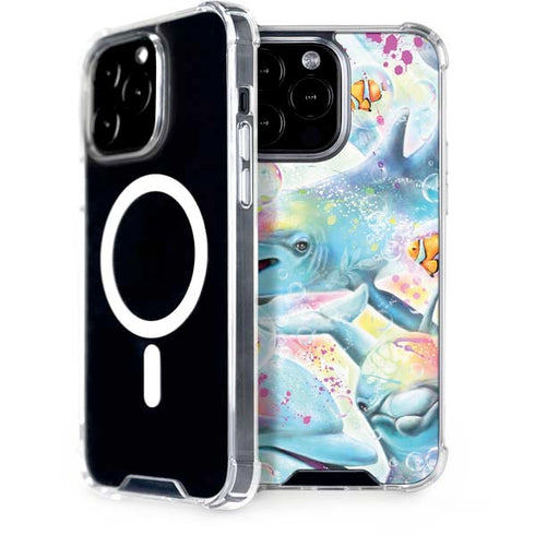 Pastel Dolphins by Sheena Pike iPhone Cases