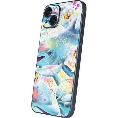 Pastel Dolphins by Sheena Pike iPhone Skins