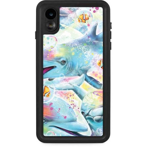 Pastel Dolphins by Sheena Pike iPhone Cases