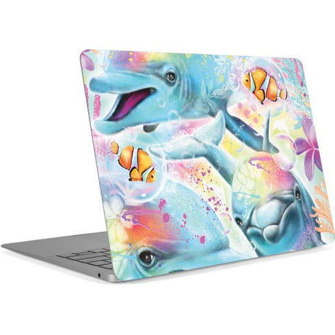 Pastel Dolphins by Sheena Pike Apple MacBook Air Skin