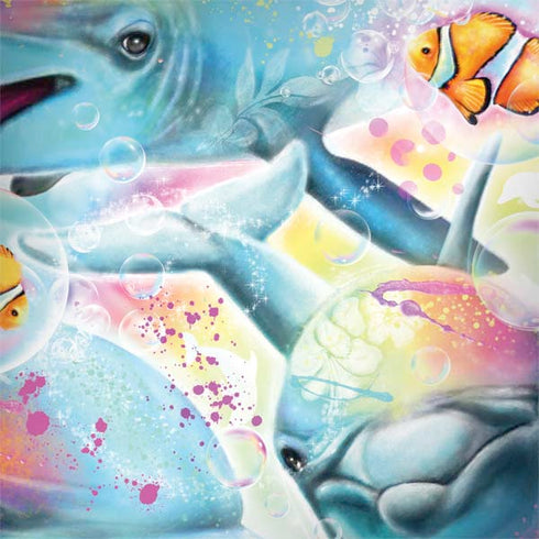 Pastel Dolphins by Sheena Pike MacBook Skins