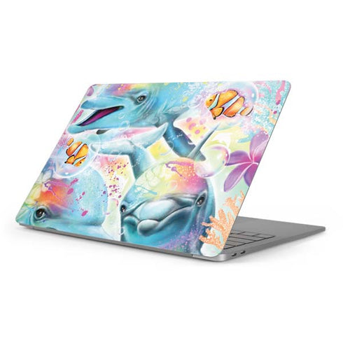 Pastel Dolphins by Sheena Pike Apple MacBook Pro 16-inch Skin