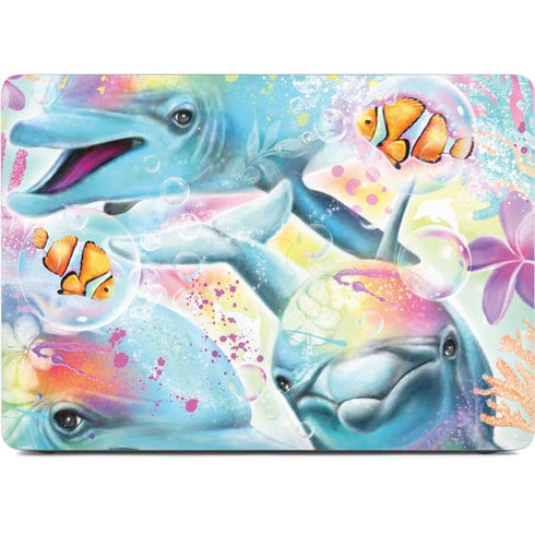 Pastel Dolphins by Sheena Pike Apple MacBook Pro 16-inch Skin