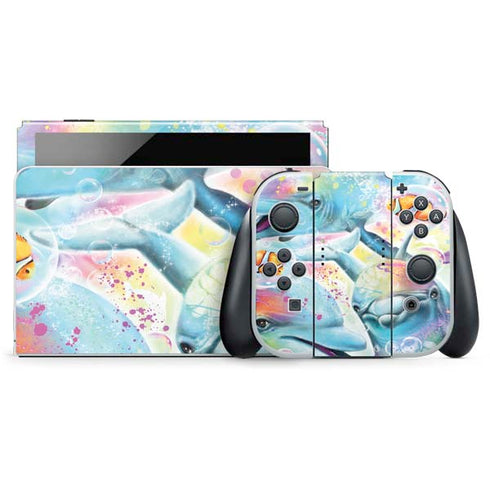 Pastel Dolphins by Sheena Pike Nintendo Skins
