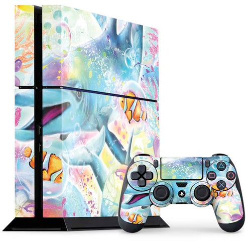 Pastel Dolphins by Sheena Pike PlayStation PS4 Skins