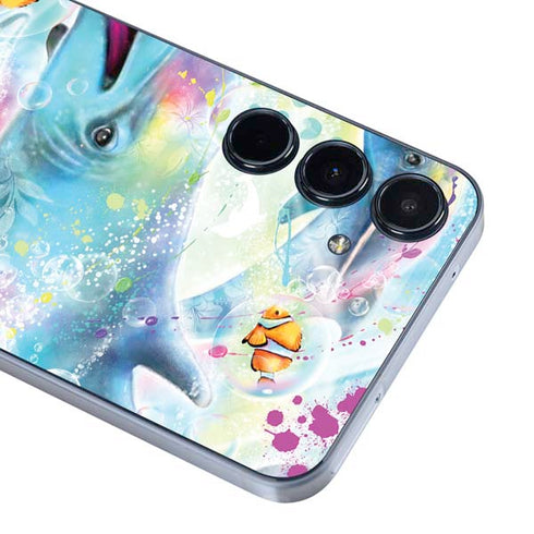 Pastel Dolphins by Sheena Pike Galaxy A35 5G Skin