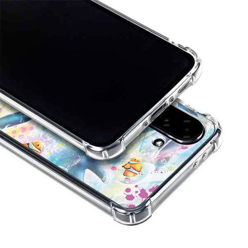 Pastel Dolphins by Sheena Pike Galaxy A36 5G Clear Case