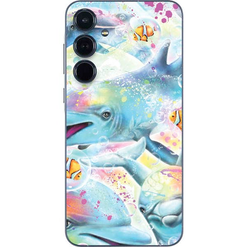 Pastel Dolphins by Sheena Pike Galaxy A55 5G Skin