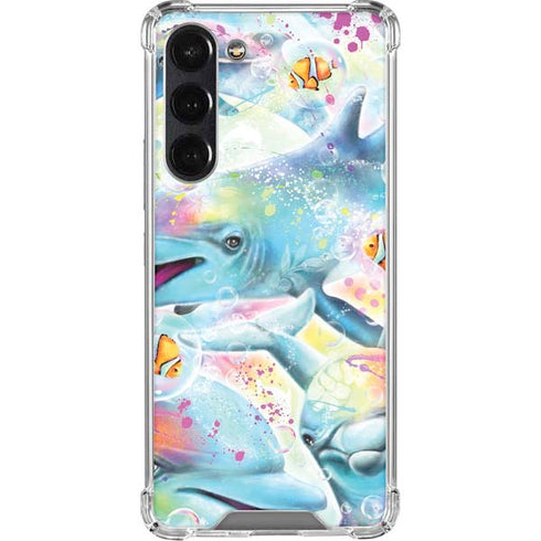 Pastel Dolphins by Sheena Pike Galaxy S24 FE Clear Case