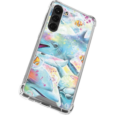 Pastel Dolphins by Sheena Pike Galaxy S24 FE Clear Case