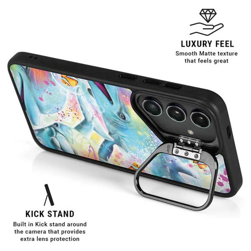 Pastel Dolphins by Sheena Pike Galaxy S25 Plus Kickstand Case