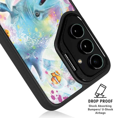 Pastel Dolphins by Sheena Pike Galaxy S25 Plus Kickstand Case