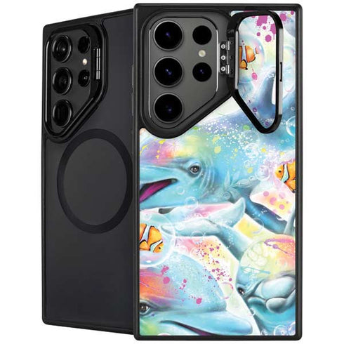 Pastel Dolphins by Sheena Pike Galaxy S25 Ultra Kickstand Case